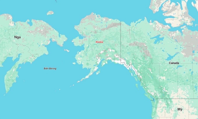 Vị trí Alaska. Đồ họa: Google Maps