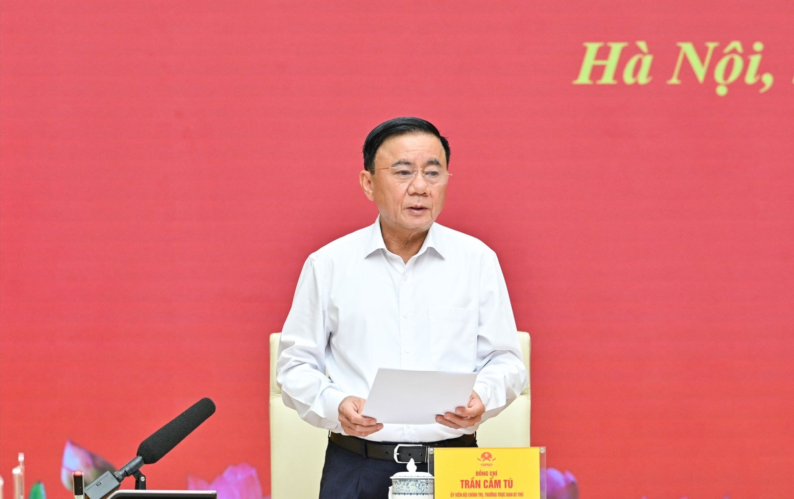 Đồng chí Trần Cẩm Tú, Ủy viên Bộ Chính trị, Thường trực Ban Bí thư.