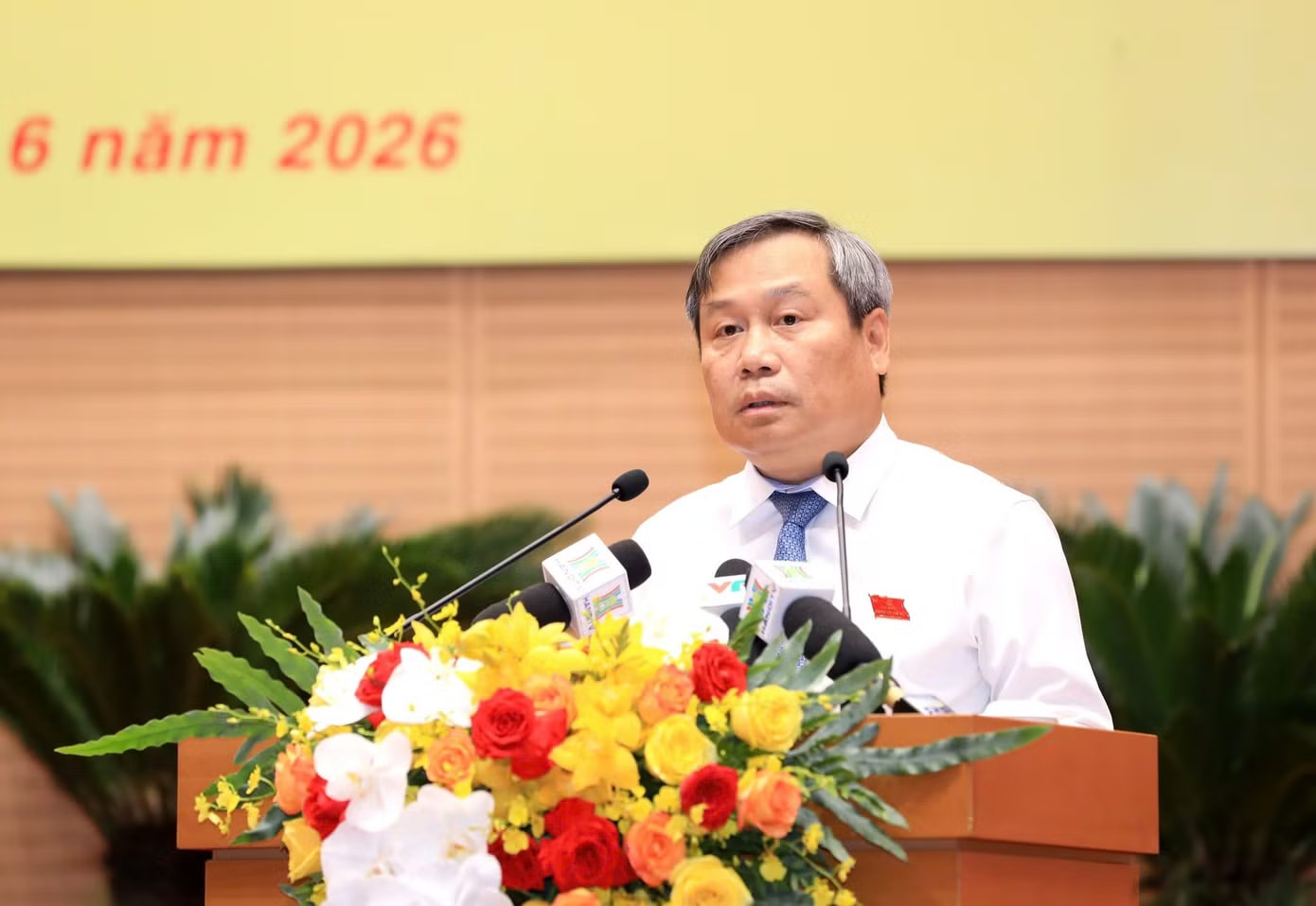 Chủ tịch UBND Thành phố Hà Nội Vũ Đại Thắng phát biểu bế mạc kỳ họp 5 cam kết của Chủ tịch TP Hà Nội - Ảnh 1.