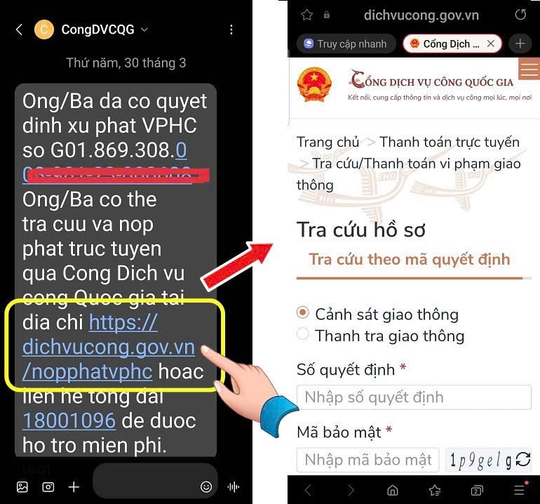 canh bao chieu lua nop phat giao thong qua duong link gia mao hinh anh 2