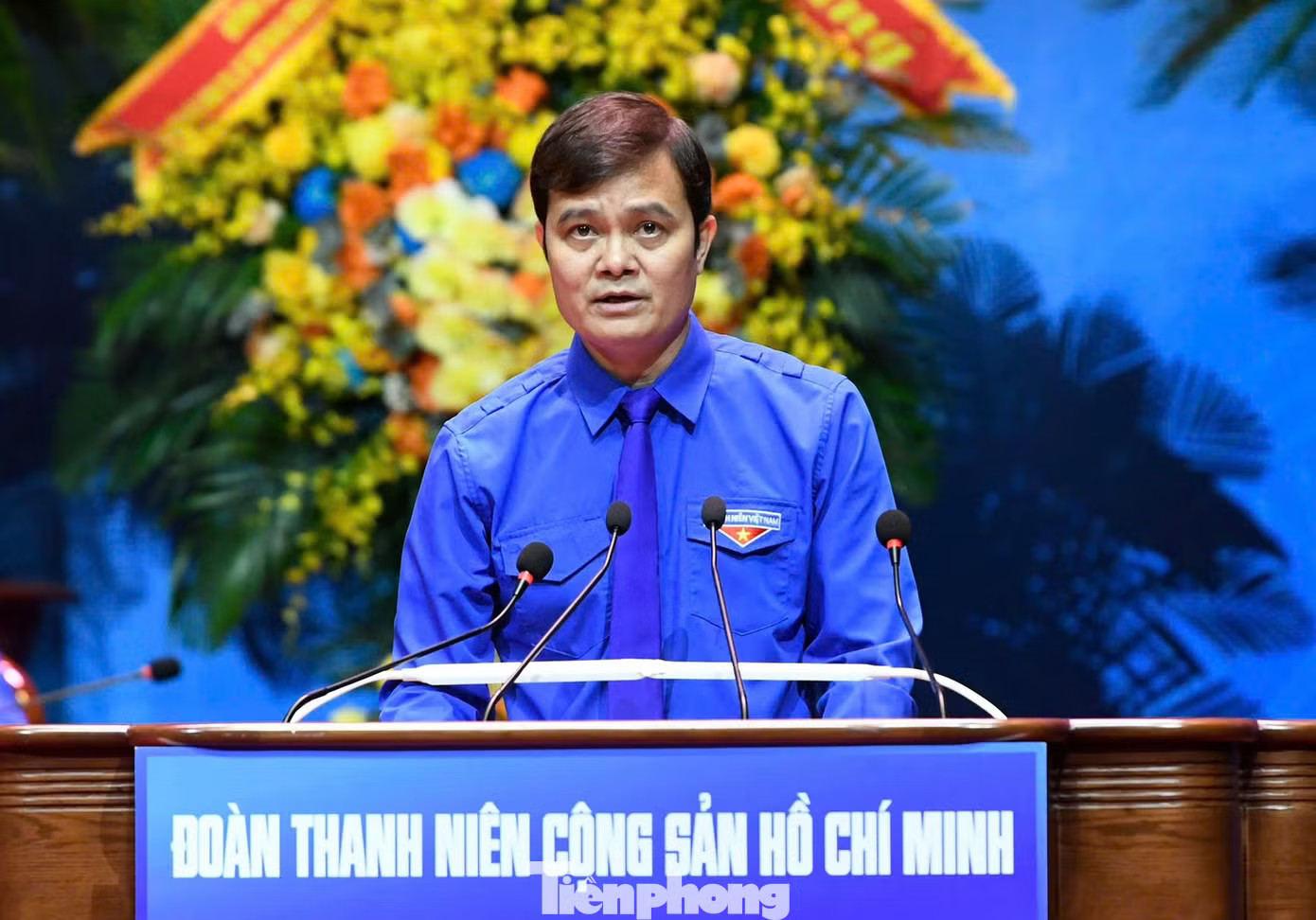 Anh Bùi Quang Huy trình bày diễn văn bế mạc Đại hội. Ảnh: Như Ý Triển khai ngay những nội dung đã được Đại hội Đoàn toàn quốc lần thứ XIII thông qua - Ảnh 7.