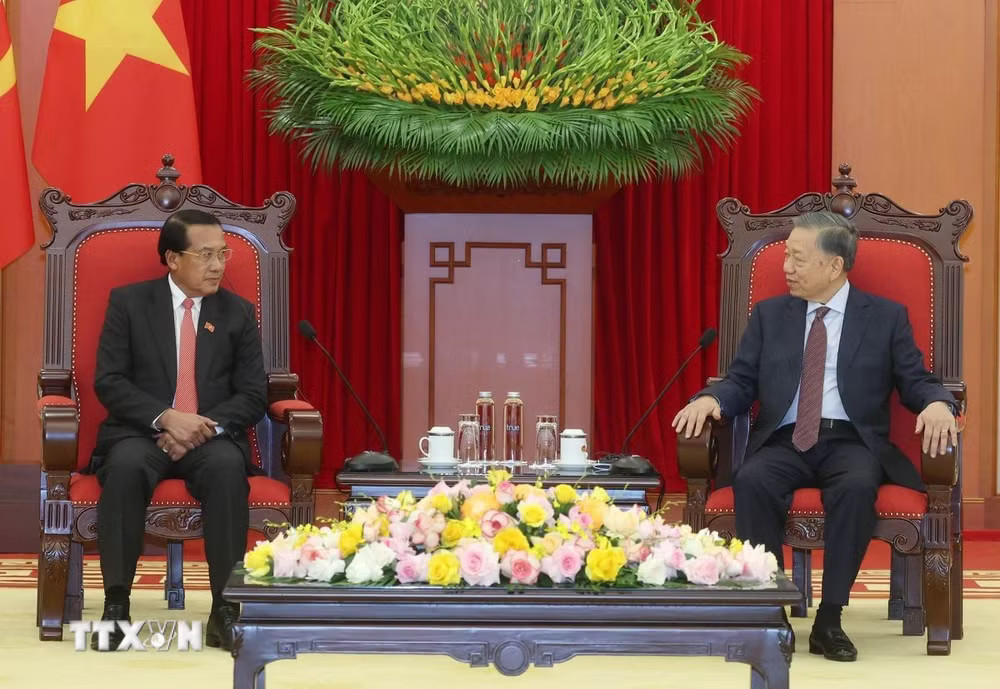 Tổng Bí thư, Chủ tịch nước Tô Lâm: Luôn dành ưu tiên cao nhất cho việc củng cố, phát triển quan hệ Việt Nam-Lào- Ảnh 2.