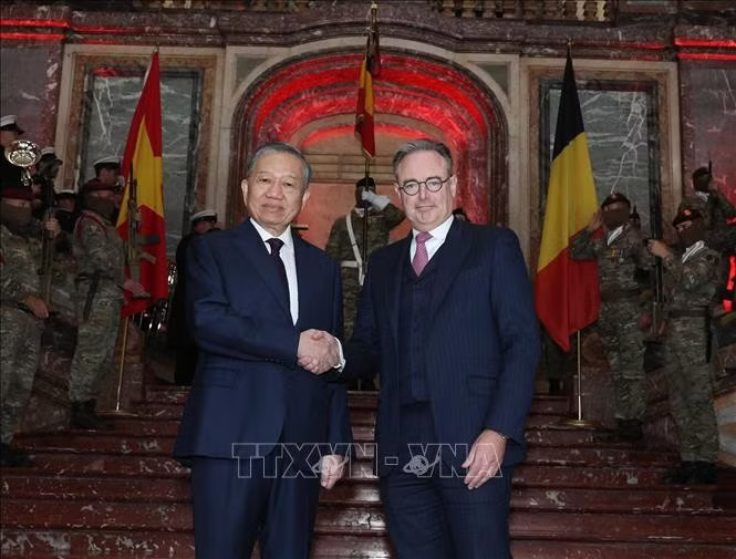 Thủ tướng Vương quốc Bỉ Bart De Wever chủ trì Lễ đón Tổng Bí thư, Chủ tịch nước Tô Lâm- Ảnh 3.