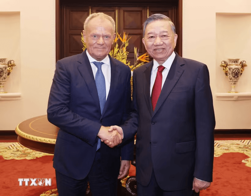 Tổng Bí thư, Chủ tịch nước Tô Lâm tiếp Thủ tướng Ba Lan Donald Tusk - Ảnh 1.
