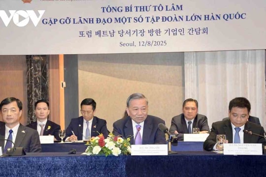 Tổng Bí thư Tô Lâm gặp gỡ lãnh đạo 17 tập đoàn lớn của Hàn Quốc