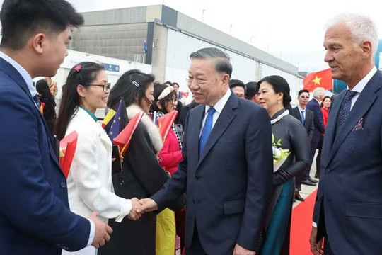 Tổng Bí thư, Chủ tịch nước Tô Lâm bắt đầu thăm chính thức Liên minh châu Âu và Vương quốc Bỉ