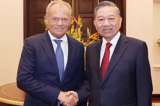 Tổng Bí thư, Chủ tịch nước Tô Lâm tiếp Thủ tướng Ba Lan Donald Tusk