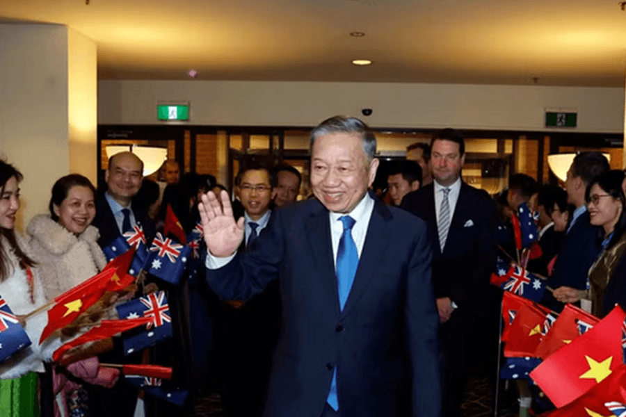 Tổng Bí thư, Chủ tịch nước Tô Lâm đến thủ đô Canberra, tiếp tục chuyến thăm cấp Nhà nước Australia